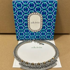 Stella & Dot Silver Cassady Collar Necklace Statement